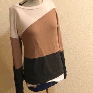 Macaulay colorblock crew neck knit top